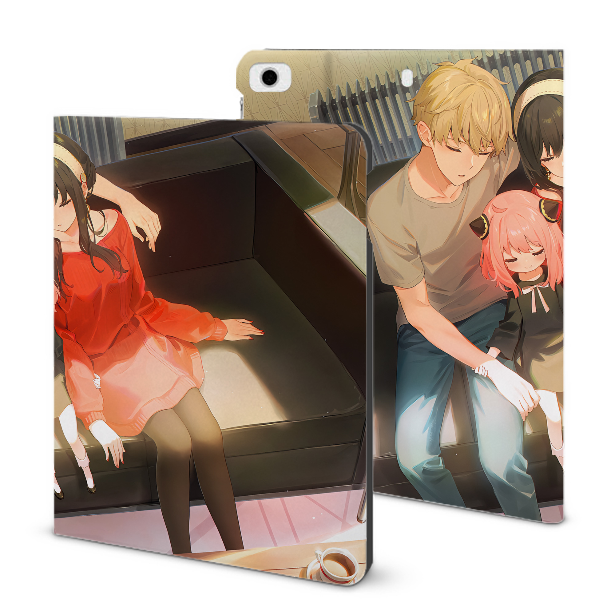 （画像用） SPY×FAMILY间谍家家酒 IPad ケース ブック型 PUレザー TPU 耐衝撃 軽量 薄型 ペン収納なし 全面保護 IPad 各モデル対応